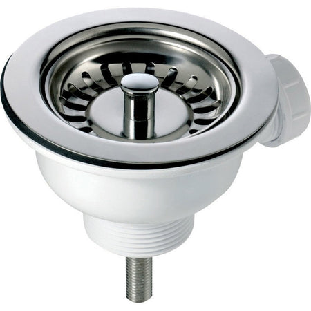 Stainless steel sink strainer with removable basket