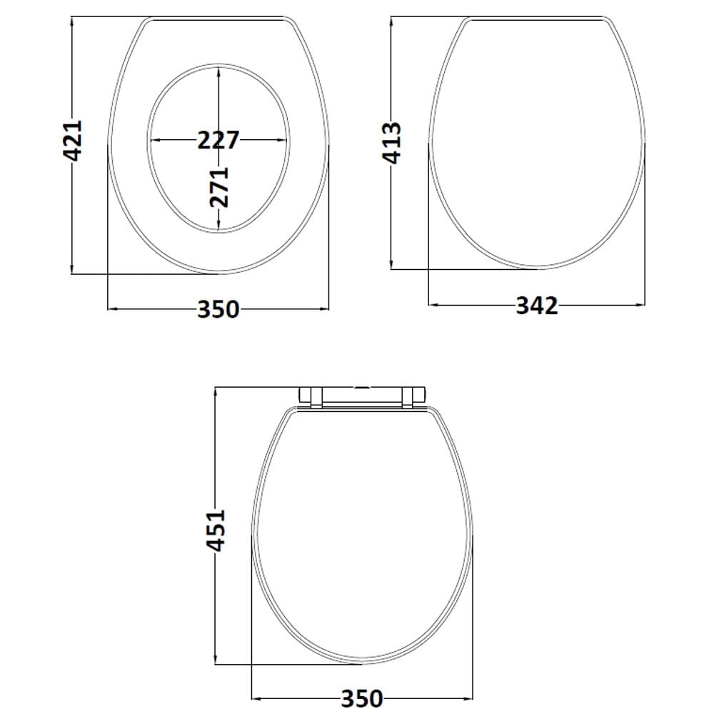 Hudson Reed Richmond 480mm Height Low Level Toilet & Timeless Sand Seat
