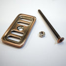 Roll-up wooden kitchen sink dish drying rack.