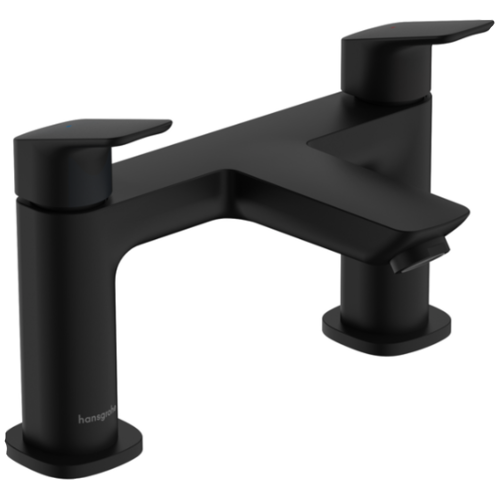 Hansgrohe Logis Twin Lever 2-Hole Rim Mounted Bath Mixer Tap