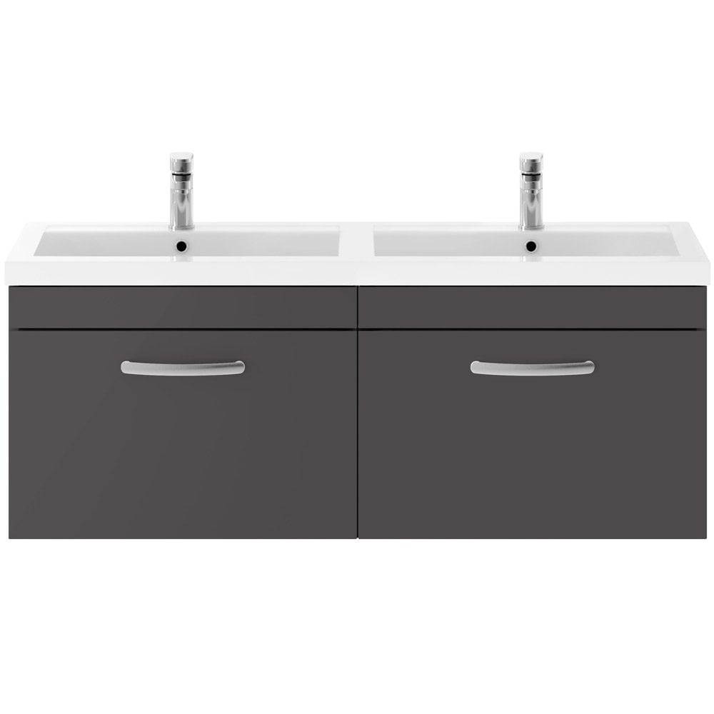 Nuie Athena Gloss Grey Bathroom Suite Set 3