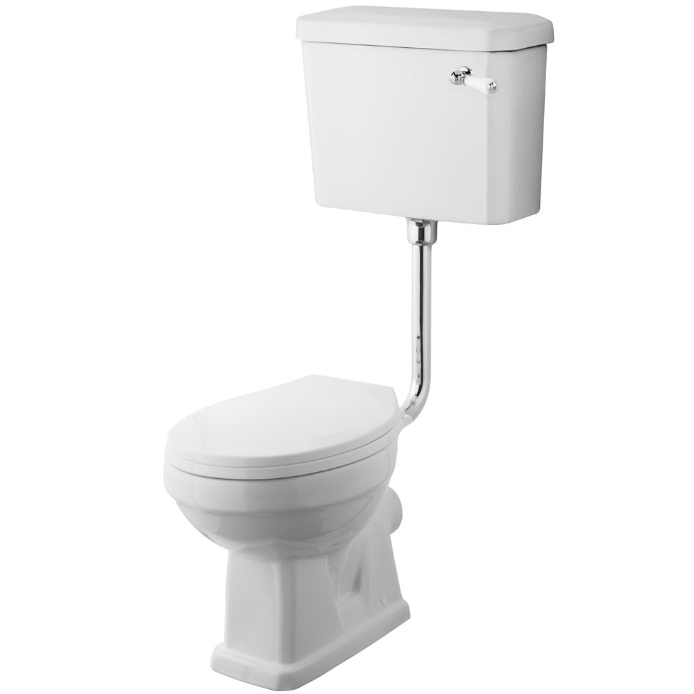 Nuie Carlton White Low Level Pan, Cistern & Flush Pipe Kit - CCT001