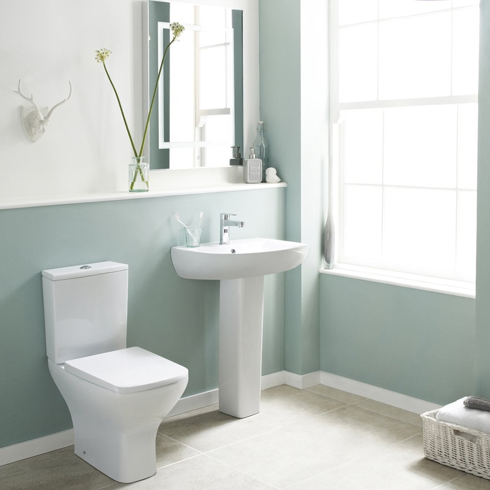 Nuie Ava 545x455 1TH White Basin and Pedestal NCG400