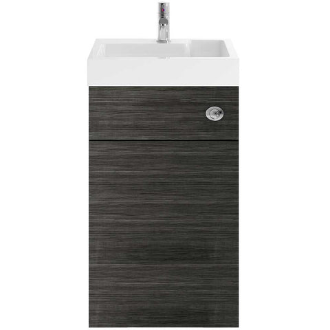 Nuie Athena 2 in 1 Hacienda Black 500mm Toilet & Basin Vanity Unit PRC645CB