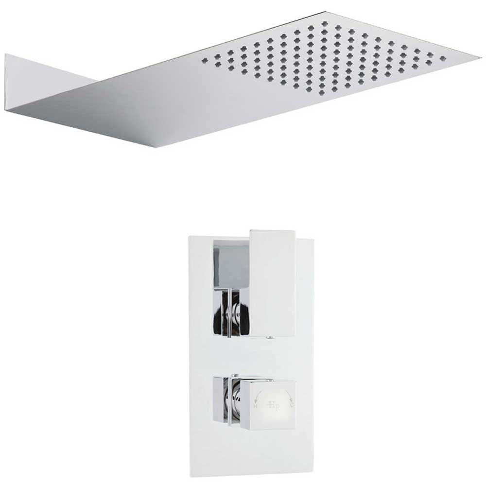 Hudson Reed Art Thermostatic Shower Valve, Rectangular Head 200x430mm
