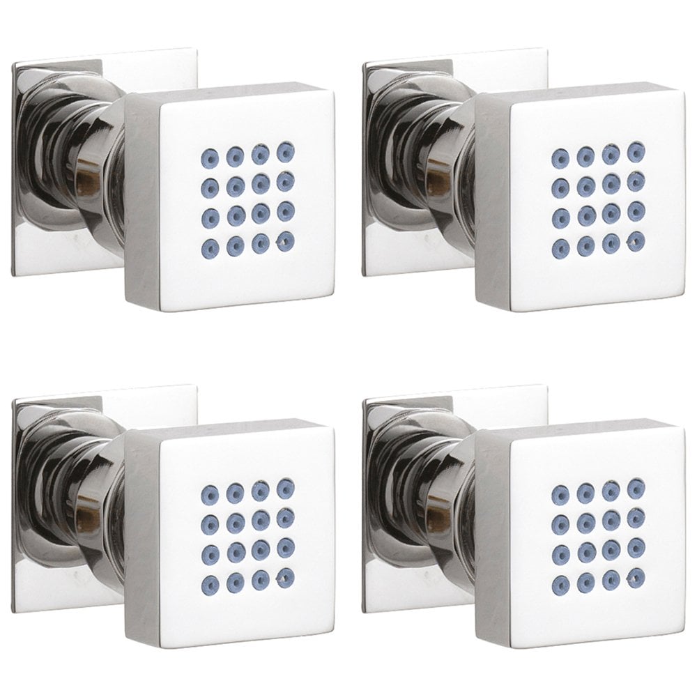 Hudson Reed Art Thermostatic Shower Valve, Square Head 400mm, Arm & 4 Body Jets