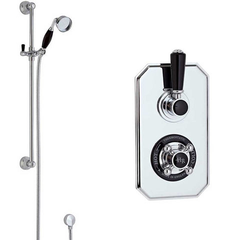 Hudson Reed Topaz Thermostatic Shower Valve & Traditional Slider Rail Kit HRSKIT1050