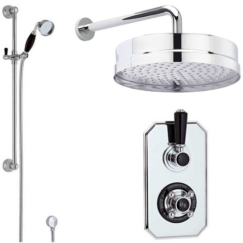Hudson Reed Topaz Thermostatic Shower Valve, 200mm Rain Head & Wall Arm HRSKIT1045