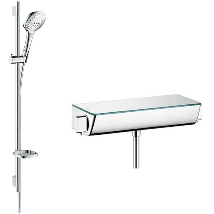 hansgrohe-ecostat-select-900mm-chrome-thermostatic-combi-set-with-hand-shower-