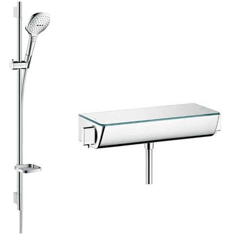 Hansgrohe Ecostat Select 900mm Thermostatic Combi Set with Hand Shower