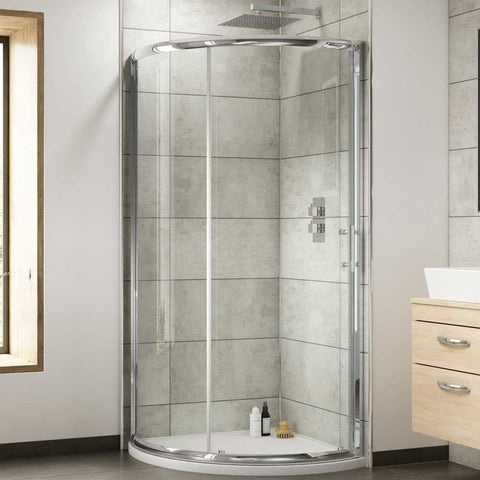 Nuie Pacific Single Entry Quadrant Shower Enclosure 860x860mm - AQSE1