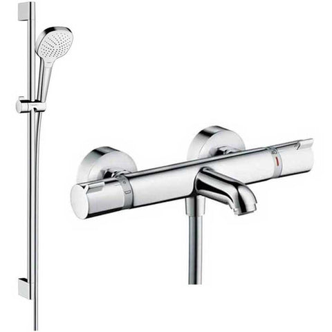 Hansgrohe Soft Cube Croma Select Rail Kit With Thermostatic  Bath/Shower Valve
