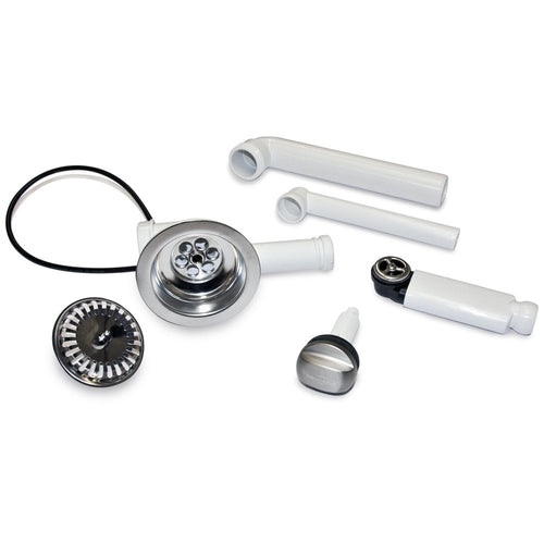 Villeroy & Boch Chrome Kitchen Sink Pop-up Strainer Waste Kit & Control 8286 10 00