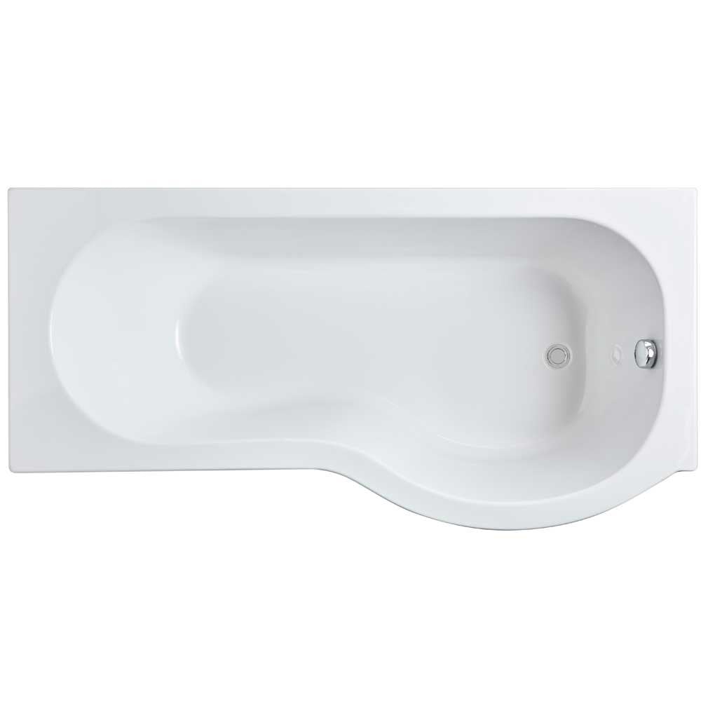 Nuie Curved P Shaped Single Ended Bath RH 1600x850x700