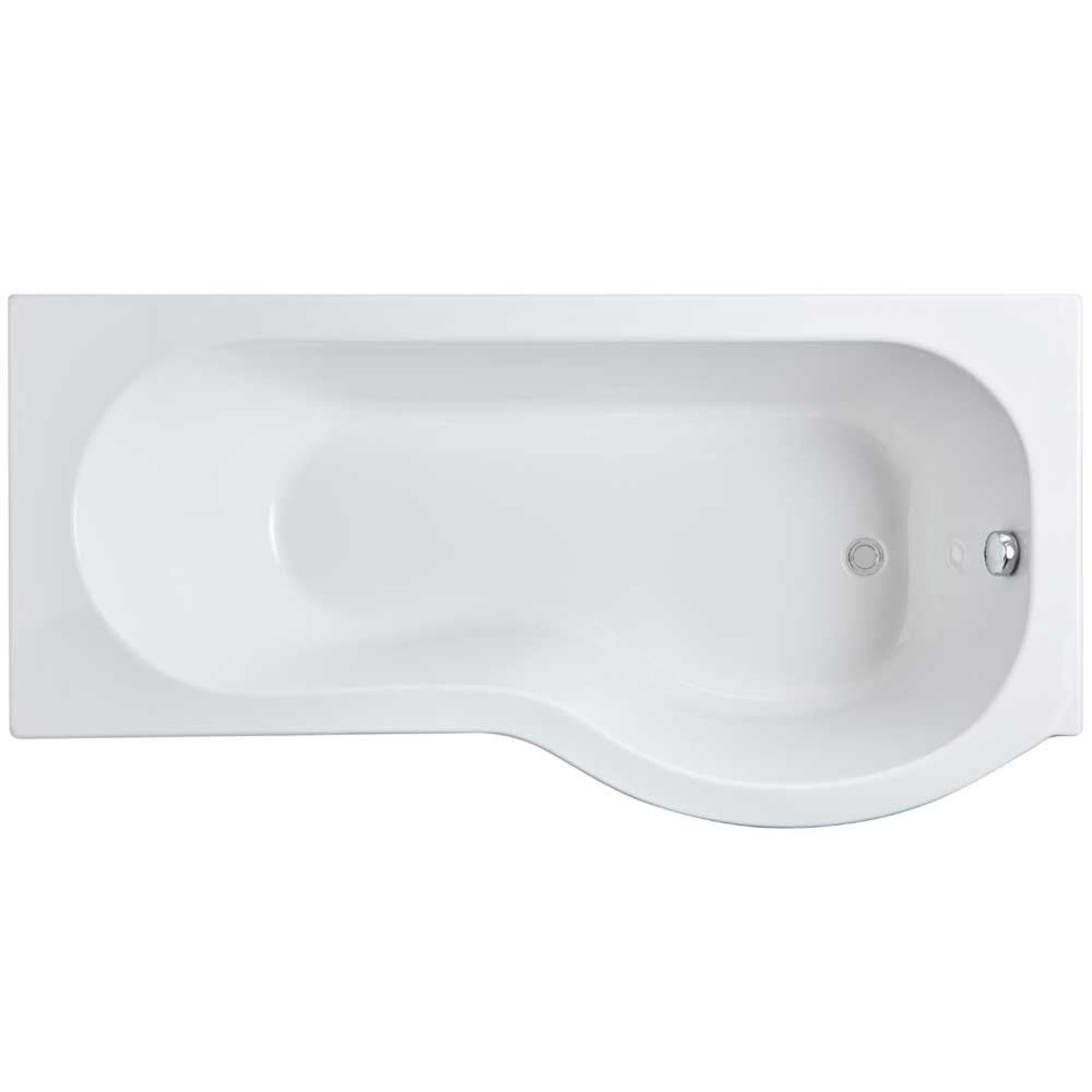 Nuie Curved P Shaped Single Ended Bath RH 1700x850x700