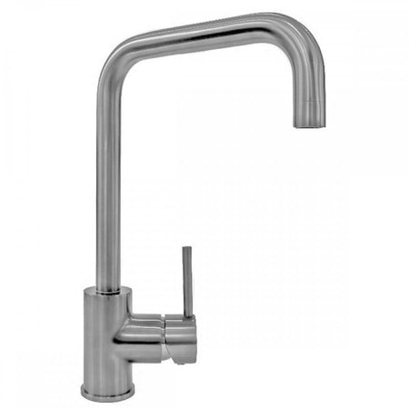 Square chrome single lever kitchen mixer tap