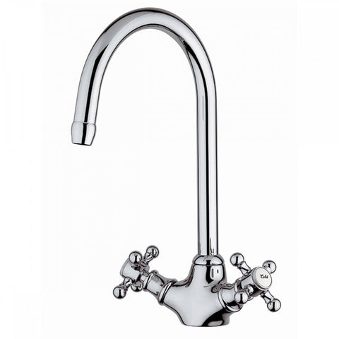 Luisina Chrome Monobloc Dual Flow Traditional Kitchen Mixer Tap