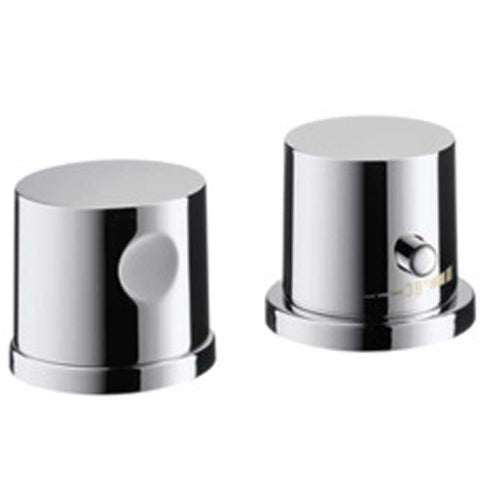 AXOR Uno Chrome 2-Hole Rim Mounted Thermostatic Bath Mixer