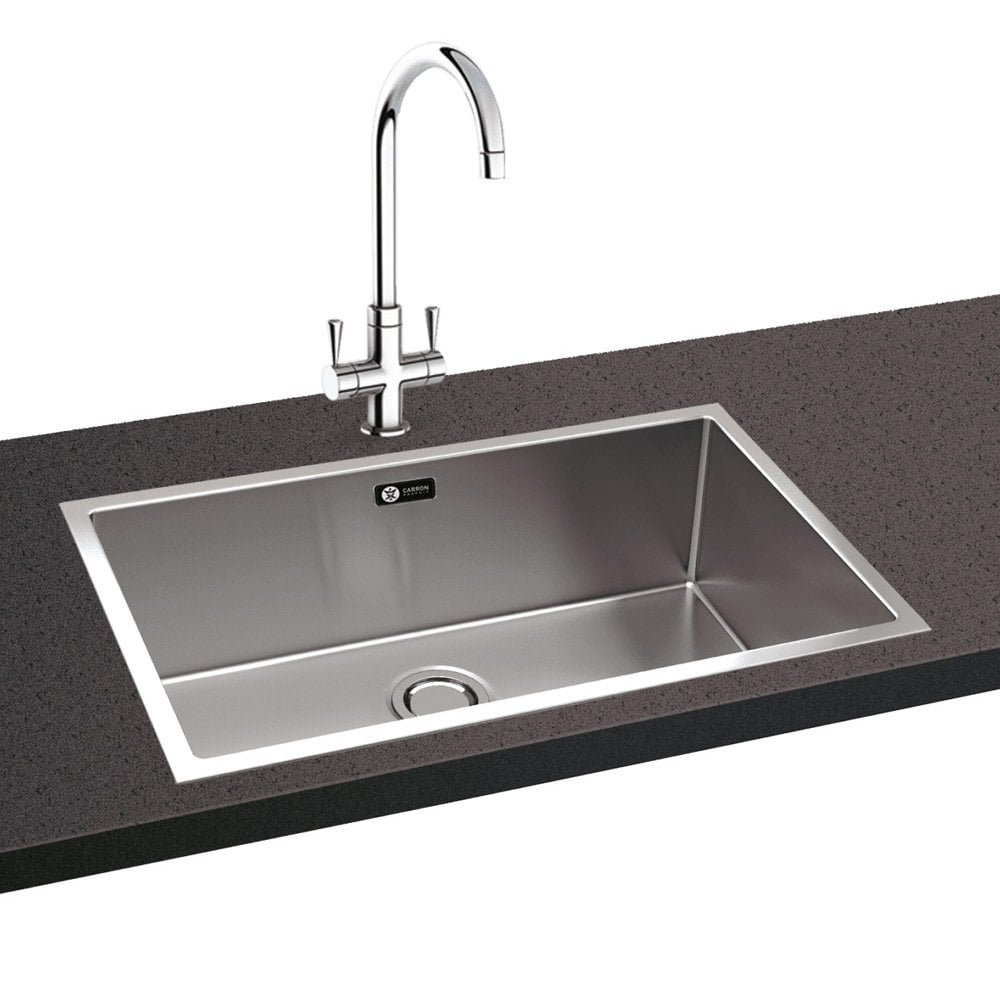 Carron Phoenix Deca XL 1.0 Bowl Stainless Steel Polished Undermount Sink & Waste