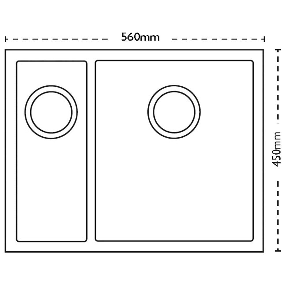 Carron Phoenix Deca 150 1.5 Bowl Stainless Steel Polished Undermount Sink & Waste 127.0442.746