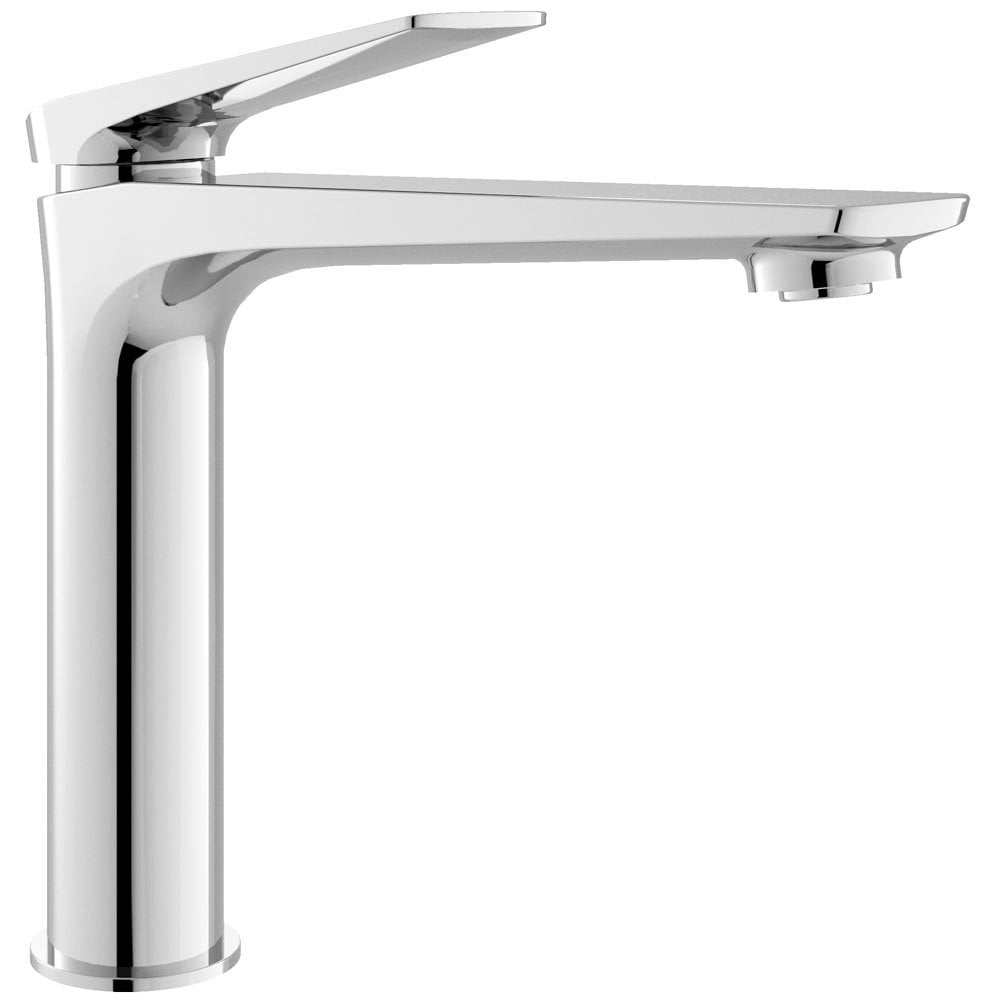 Hudson Reed Drift Chrome Single Lever Tall Mono Basin Mixer Tap With Waste