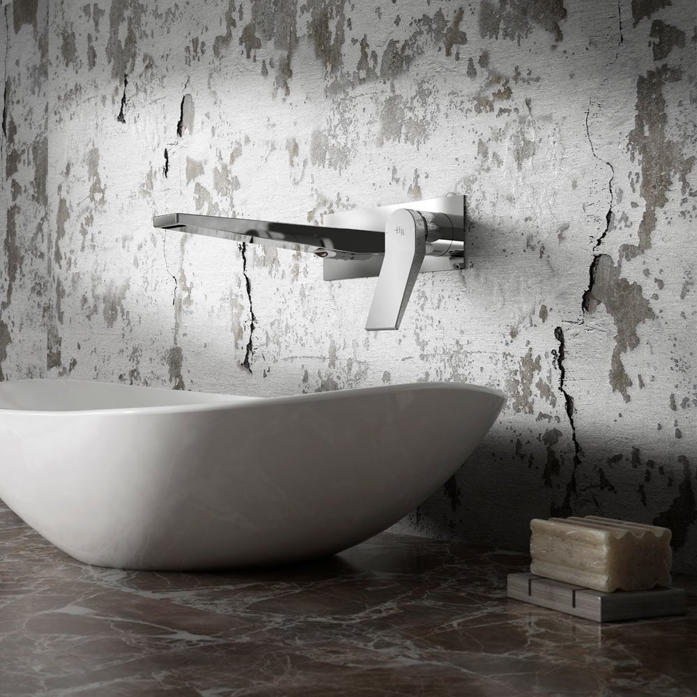 Hudson Reed Soar Chrome Wall Plated Single Lever Basin Mixer Tap SOA328