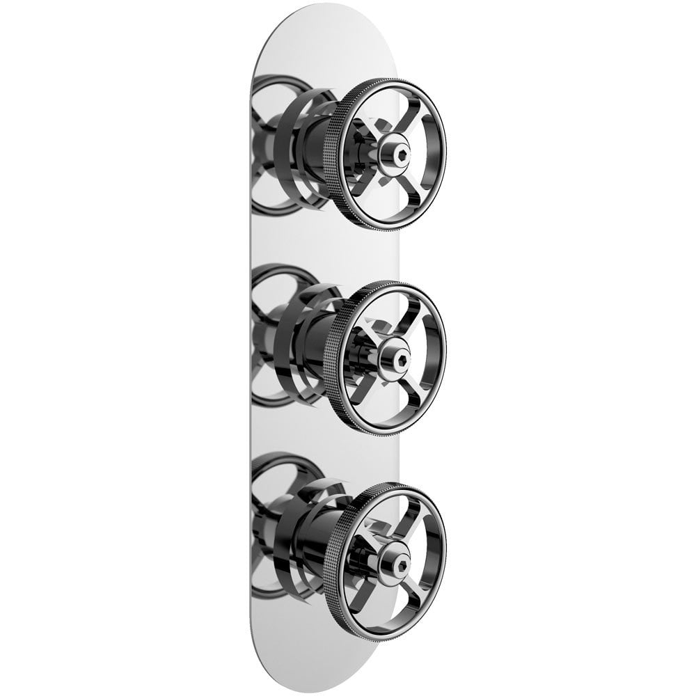 Hudson Reed Revolution Concealed Triple Handle Thermostatic Shower Valve SIWTR02
