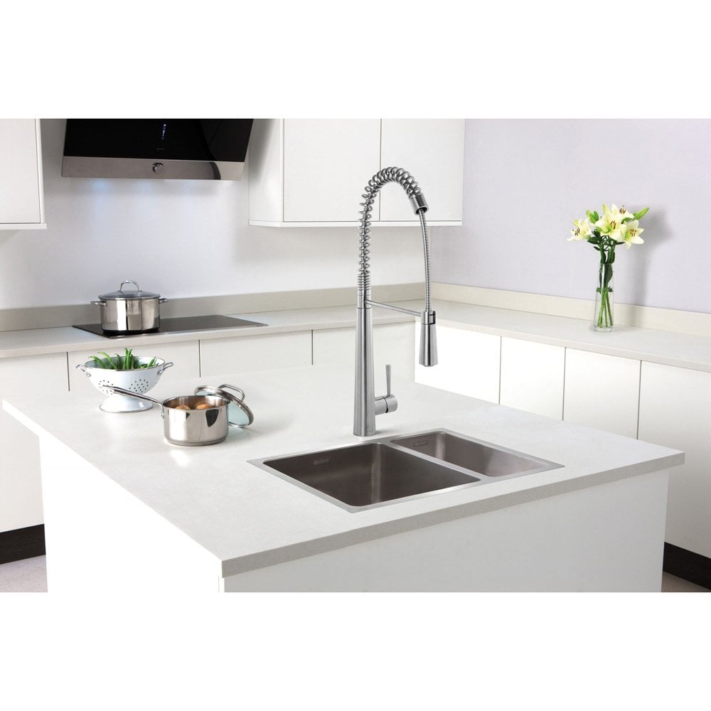 Caple Howe Pull Out Hosel Solid Stainless Steel Single Lever Kitchen Sink Mixer Tap HOW/SS