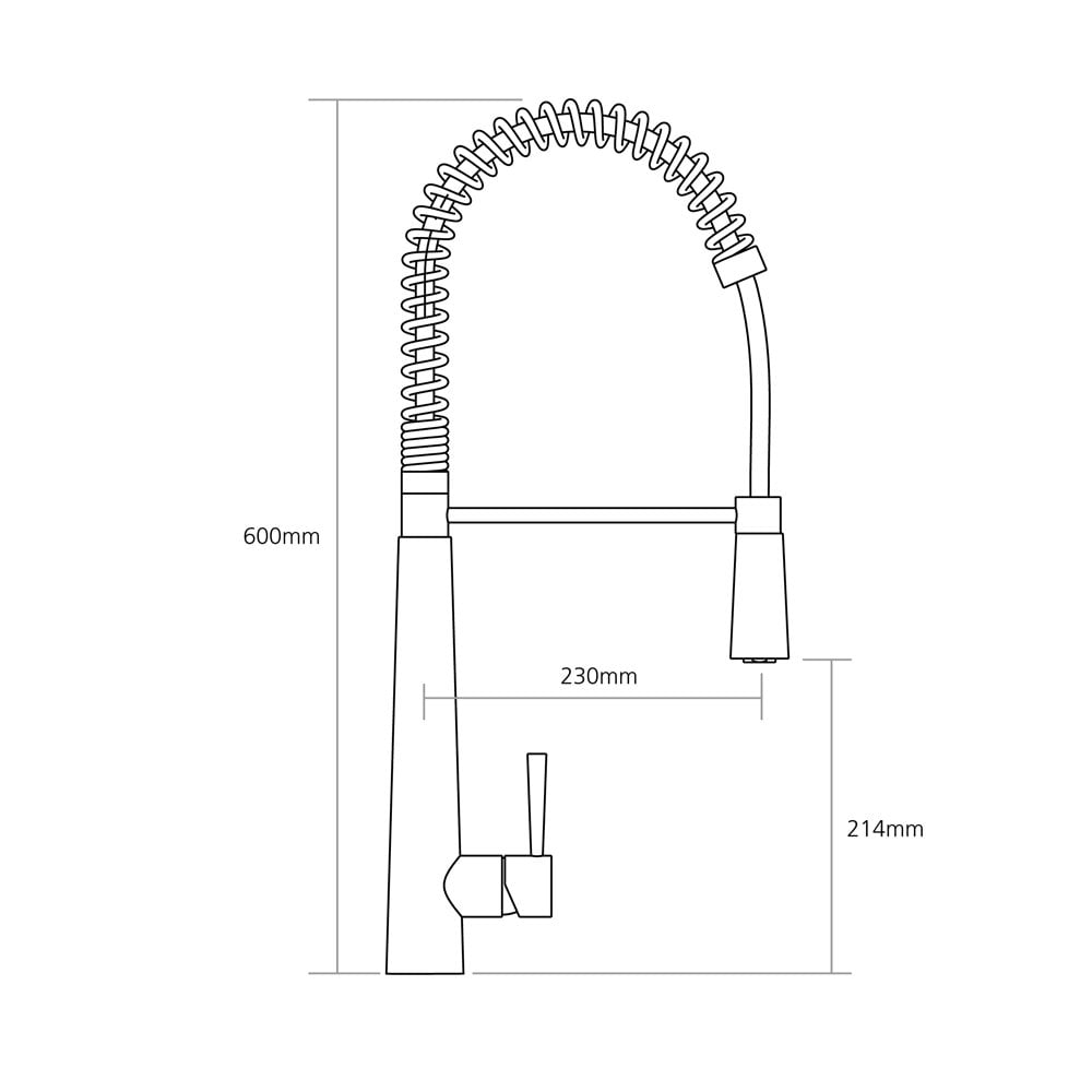 Caple Howe Pull Out Hosel Solid Stainless Steel Single Lever Kitchen Sink Mixer Tap HOW/SS