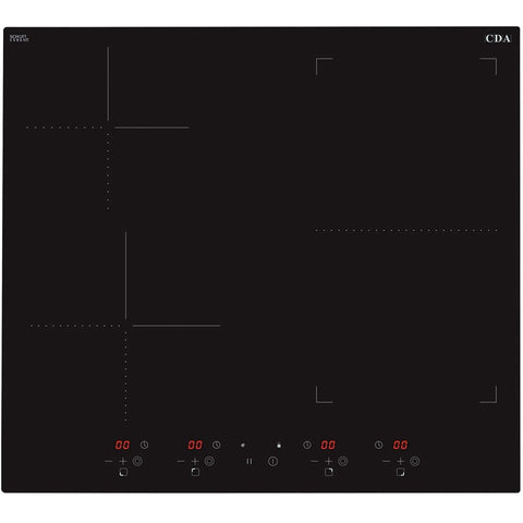 CDA Four Zone Induction Hob With Front Electric Touch Control & LED Display HN6732FR
