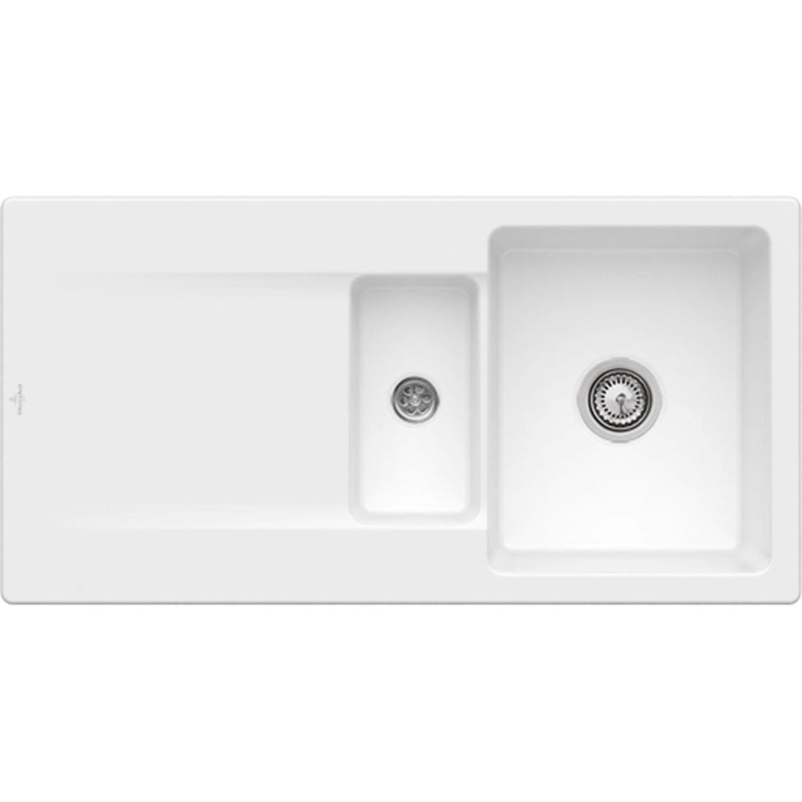 Villeroy & Boch Siluet 60R 1.5 Bowl Ceramic Kitchen Sink - NO WASTE