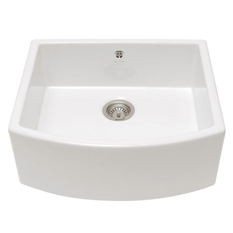 Caple Pemberley 1.0 Bowl White Ceramic Farmhouse Kitchen Sink PEMBERLEY