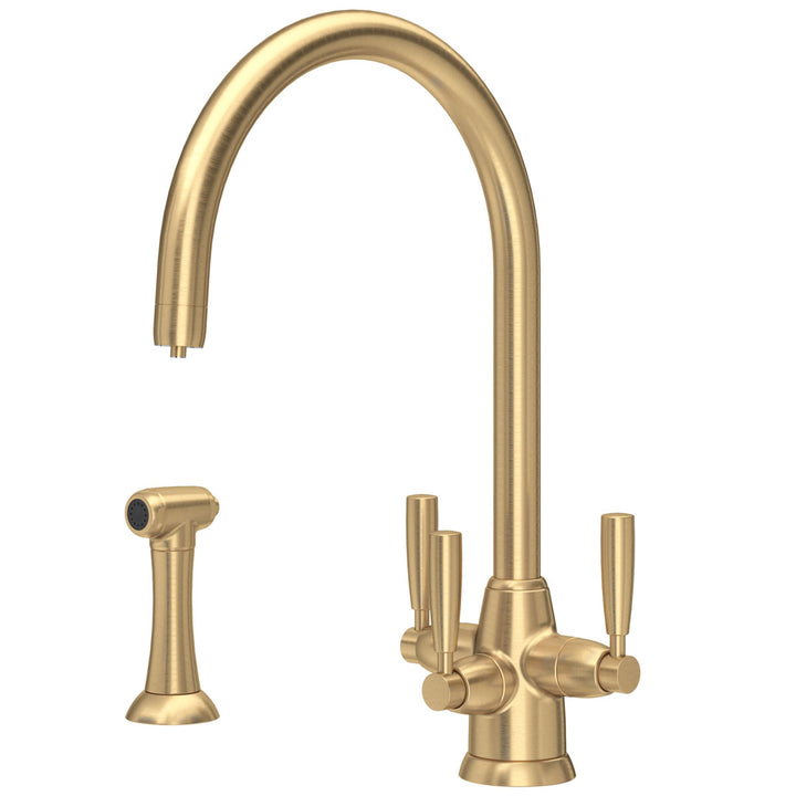 Perrin & Rowe Metis Triple Lever Sink Filter Tap & Rinse 1580 Series