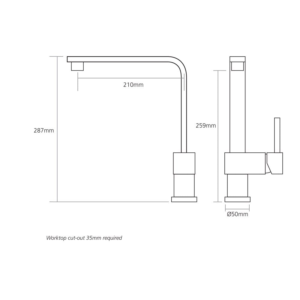 Caple Dumas Chrome Single Lever Kitchen Sink Mixer Tap DUM/CH