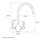 caple-leval-chrome-twin-lever-kitchen-sink-mixer-tap-lev3ch-