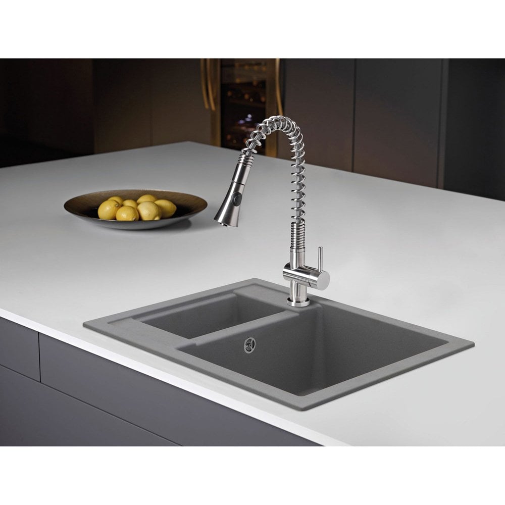 Caple Spiro Spray Solid Stainless Steel Pullout Spout Kitchen Sink Mixer Tap SPI2/SS