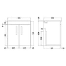 nuie-athena-gloss-grey-mist-500mm-wall-hung-2-door-cabinet--worktop---ath106w-