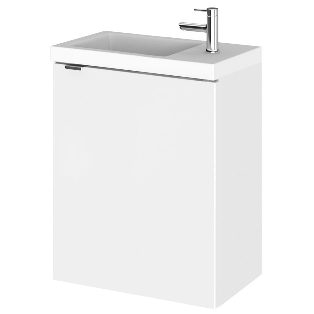 Hudson Reed Fusion 400mm Wall Hung Single Door Vanity Unit and Basin