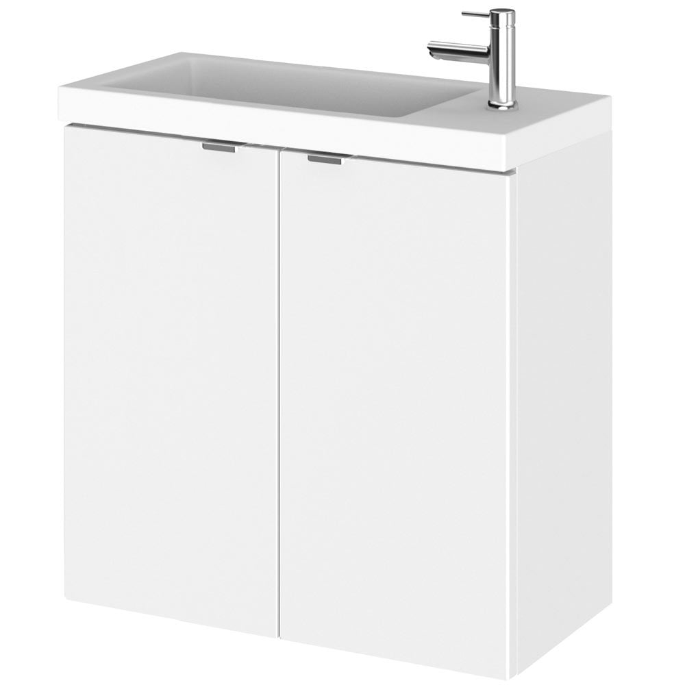Hudson Reed Fusion 500mm Wall Hung 2-Door Vanity Unit and Basin