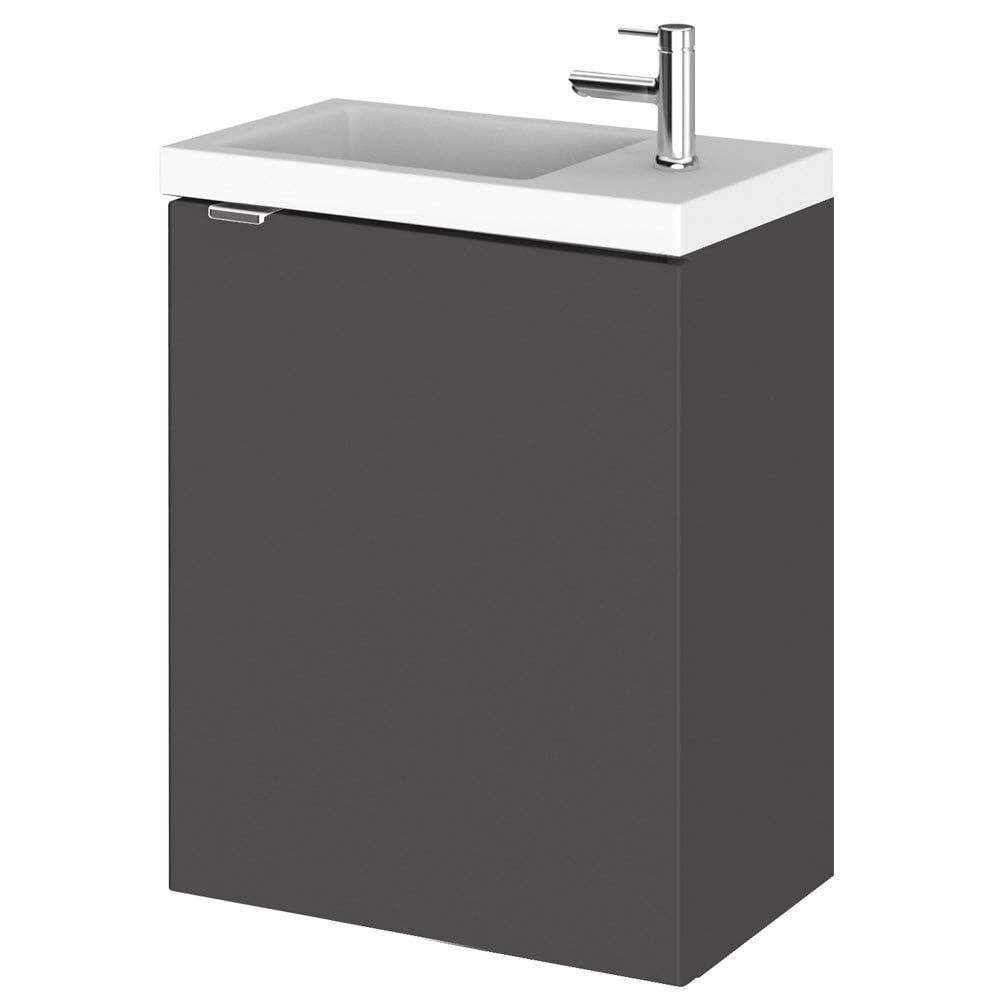 Hudson Reed Fusion 400mm Wall Hung Single Door Vanity Unit and Basin