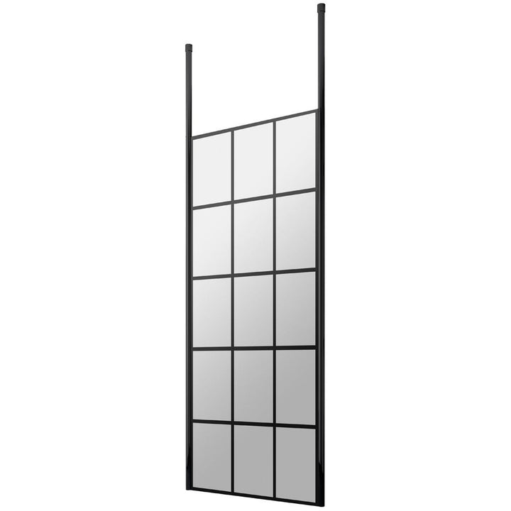 hudson-reed-black-frame-wetroom-shower-screen--ceiling-posts-700x1950x8mm---bfcp070-