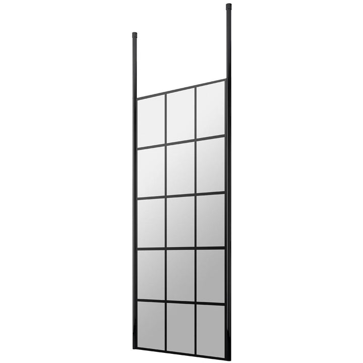 hudson-reed-black-frame-wetroom-shower-screen--ceiling-posts-760x1950x8mm---bfcp076-