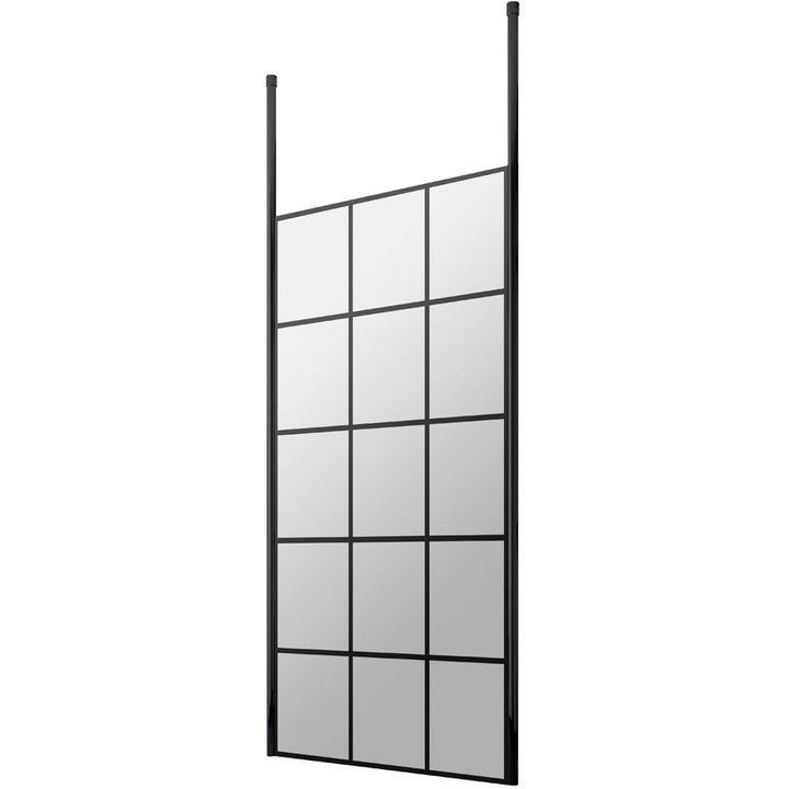 hudson-reed-black-frame-wetroom-shower-screen--ceiling-posts-800x1950x8mm---bfcp080-
