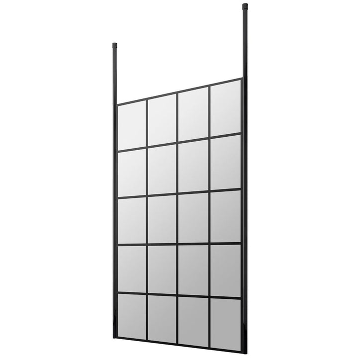 hudson-reed-black-frame-wetroom-shower-screen--ceiling-posts-1200x1950x8mm---bfcp12-
