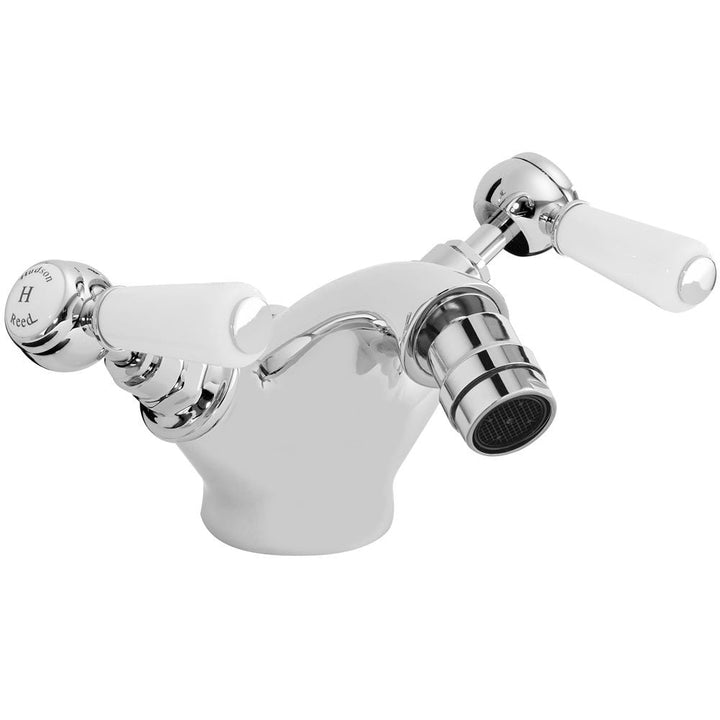 hudson-reed-topaz-white-twin-lever-bidet-mixer-tap-with-waste---bc306hl-