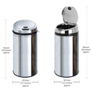 inmotion-42l-chrome-stainless-steel-auto-sensor-kitchen-waste-dust-bin-