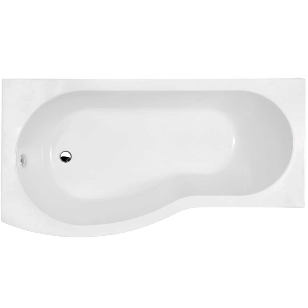 Nuie Curved B Shaped Single Ended Bath LH 1500x900x740