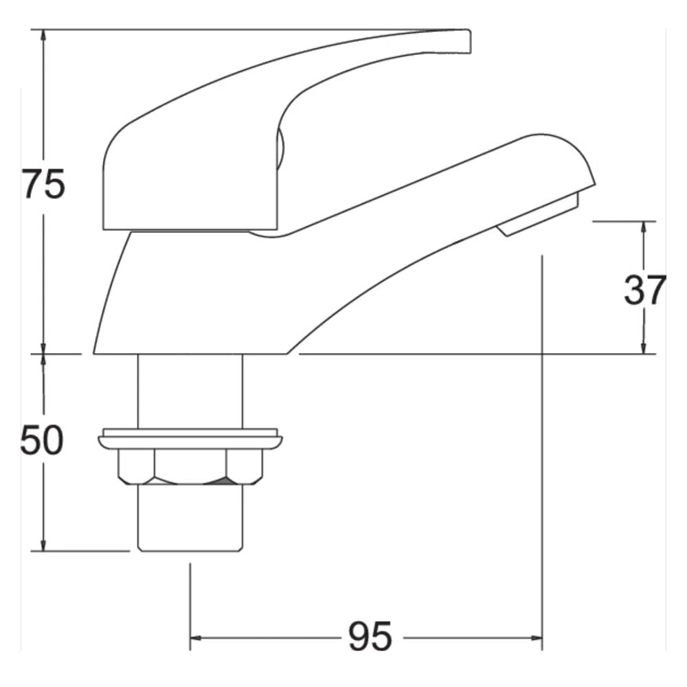 Deva Adore Hot & Cold Bathroom Basin Taps & Bath Taps Pack Set