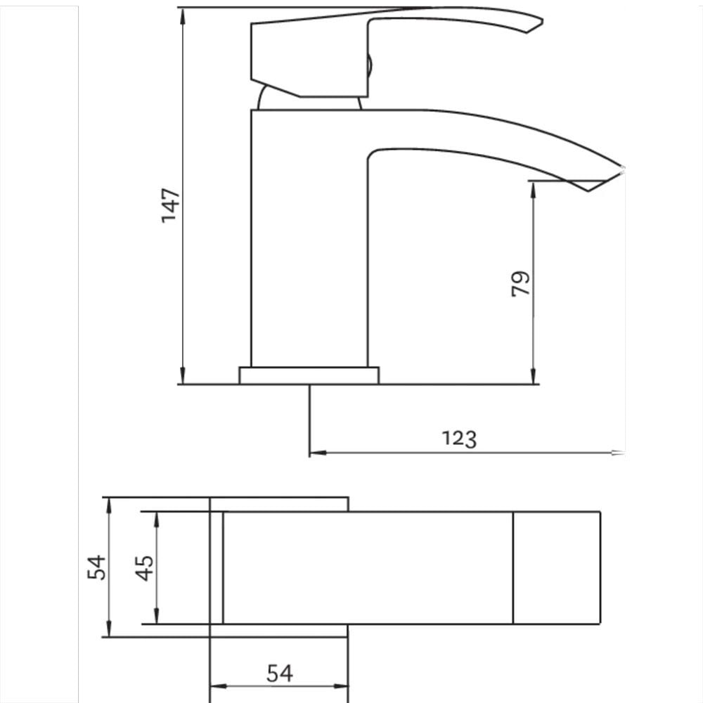 Deva Swoop Chrome Single Lever MK2 Mono Basin Tap SWO2113