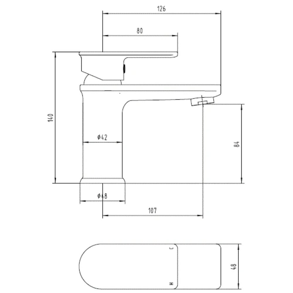 Deva Zonos Chrome Single Lever Mono Basin Tap ZON113